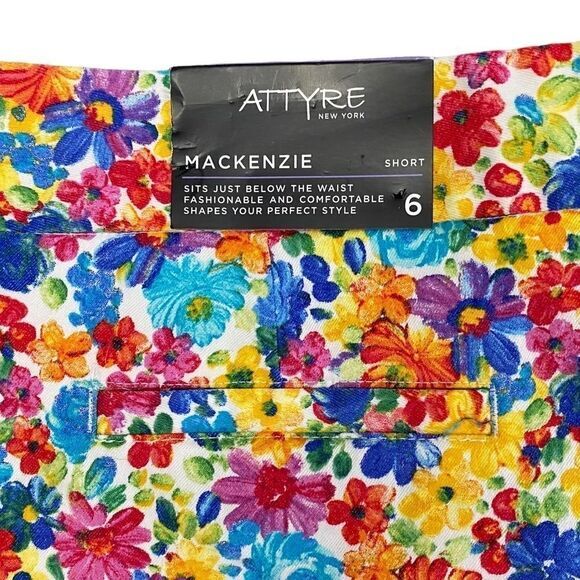 Attyre Mackenzie bright floral scalloped‎ shorts size 6 - Picture 5 of 5